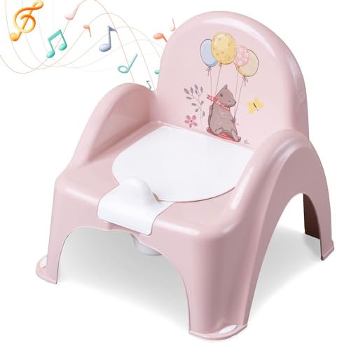 Babykajo Töpfchen mit Musik und herausnehmbarem Topf. Kinder Töpfchen mit Anti-Rutsch Beschichtung - Baby Töpfchen mit Griff zum einfachen Ausleeren! Perfekt für das Töpfchentraining!