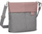 Zwei Damen Handtasche Olli OT8 Umhängetasche 3 Liter klassische Crossbody Bag wasserabweisend robust strapazierfähig Bicolor Design Schultertasche inkl. 2 Schultergurte kurz & lang (powder)