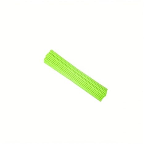 SenyEr 72 Uds. Protector de radios for Ruedas de Motocicleta, Cubiertas de molduras de Piel for Llantas, Accesorios geniales for Bicicletas de Motocross, 11 Colores(Light Green)