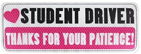 Driver In Training Auto-Magnet – Reflektierender Student Driver Magnet für Auto | Danke für Ihre Geduld, wiederverwendbare Schilder, neues Fahrerfahrzeug