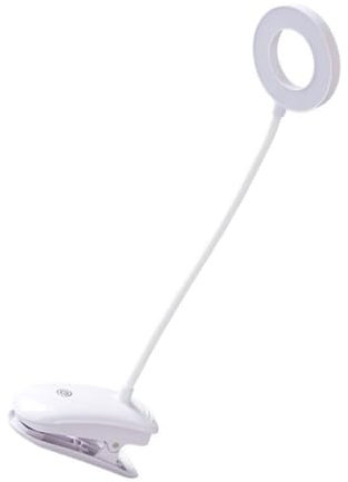 HOMSFOU 1 Satz Clip-Schreibtischlampe Schreibtischlampen led ligts dimmer desktop lamp einhelll lights Lampenschirme Decke Leselampe am Bett Augenschutz Leselampe Leseleuchte Plastik Weiß
