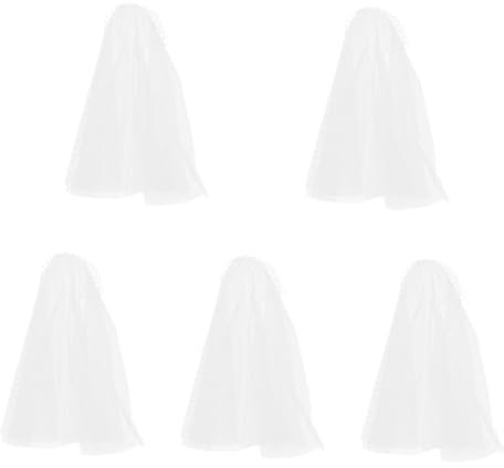 SAFIGLE 5stücke Braut Schleier Tüll Kurz Elegant Und Romantisch Für Junggesellinnenabschied Oder Haarschmuck Für Unvergessliche