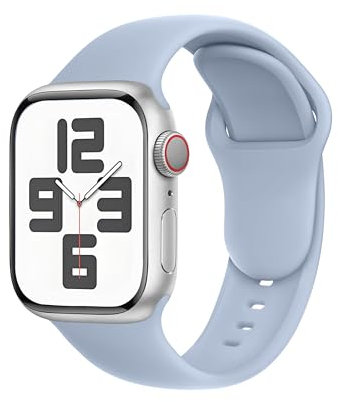 C1 para Correa Apple Watch Ultra 2/Ultra/SE/Series11 10 9 8 7 6(49mm 46mm 45mm 44mm 42mm 41mm 40mm 38mm)-Compatible con Hombre y Mujer,Estilo Original,Ajuste Seguro,Cielo azul claro