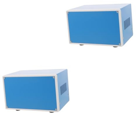 Angoily Metallgehäuse 2 Instrumentengehäuse Elektronikgehäuse Metall Projektgehäuse Metall Projektboxen Für Elektronik Wetterfeste Elektroboxen Eisen Projektgehäuse Abs