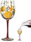 Copas de vino de Navidad - Copas de vino festivas, copas de Navidad | Taza de clásica con tallo de, taza con diseño de agujas de pino de árbol, taza de beber pintada a mano para