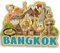 Bangkok Thailand 3D-Kühlschrankmagnet, Holz, Stadt, Reise, Souvenir, Kühlschrankaufkleber, Zuhause, Küche, Whiteboard, Dekoration