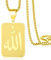 VASSAGO Allah Halskette Islamisch Muslimisch Arabisch Allah Anhänger Halskette Edelstahl Halsketten Islam Eid Ramadan Religiöser Schmuck Geschenke für Frauen Männer (gold)