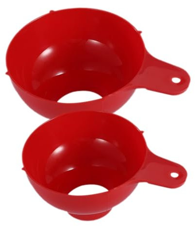 MAGICLULU 1set Mason Jar Funnel Wide Funnel Transferring Funnel Plastic Funnels for Filling Bottles Oil Canning Funnel Oil Funnel Bottle Funnel Large Funnel Multifunctional Funnel Pp Red 2pcs