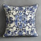 AxiangziK Retro-Kunst Kreuzstichkissen Set,blaue Blume,Kissenbezug Zum Sticken Kreuzstich Stickkissen mit Muster,11CT Stickset Kreuzstich Kissen,45x45cm