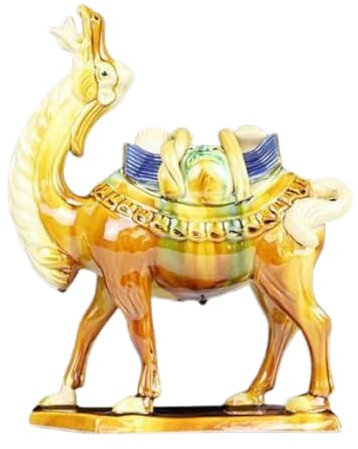 Porzellan-Pferd, orientalische antike Replik der Tang-Dynastie in China, China Tang Pferd, Tricolor (Sancai) Keramik Statue, Skulptur,19 * 9 * 28cm