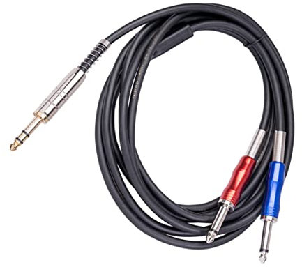 JEWEDECO 3m Audio Cable for Guitar Amplifier and Mixer Copper Conductor Male Plug Adapter for Studio Recording and Live Performance