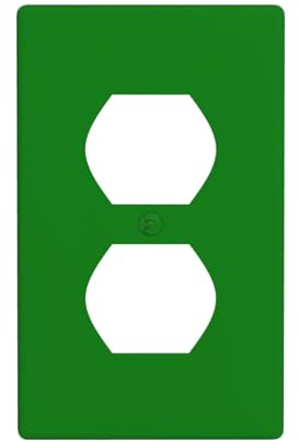 Couvertures de prises duplex, plaques murales de taille standard à 1 bande, couvertures de prises de courant vert foncé, couvertures de prise de courant décoratives, polycarbonate