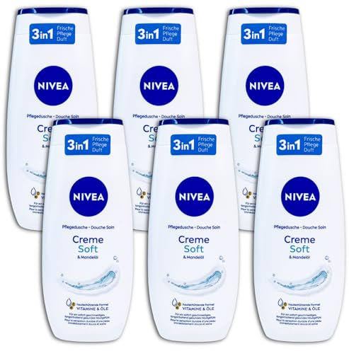 NIVEA - Gel de ducha (6 unidades, 6 unidades, 250 ml)