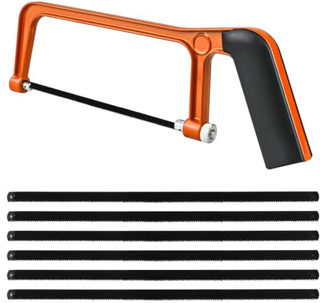 Petite scie à métaux, à main, mini scie à main, pour métal, bois, plastique, avec 30 lames interchangeables