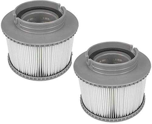 Generisch Lot de 2 cartouches de rechange pour filtre spa - Pour piscines gonflables - Compatible avec les jacuzzis MSpa - Installation facile, haute efficacité de filtration