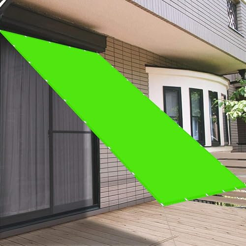Voile d'ombrage Toile 1.3 x 1.8 m Tissu Anti Rayons UV Imperméable Brise Vue pour Balcon avec Corde Libre et Oeillets pour Jardin Piscine Patio Camping, Vert Tendre