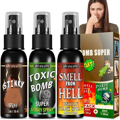 Seelenklang Spray Fetido Bombas Fetidas Pedo - 3 Pieza Articulos de Broma Pedos Fart Spray, Bombas Fetidas Super Potentes para CREA Ambiente Alegre