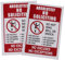 SMASOLO 2Pcs No Soliciting Sign Sticker for House Adhesive Door Decal Warning for Front Door Message for Visitors Easy to Apply and Secure