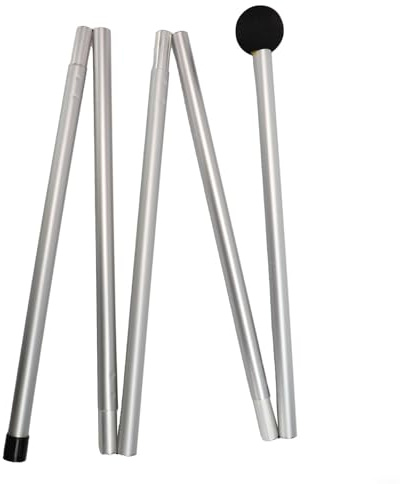 Violiica Tenda da Spiaggia Portatile con Palo per Tenda da Campeggio, in Alluminio Leggero, Riparo per Campeggio, Telo Pieghevole, Pali Pieghevoli 160/200cm (testa piatta 2m)