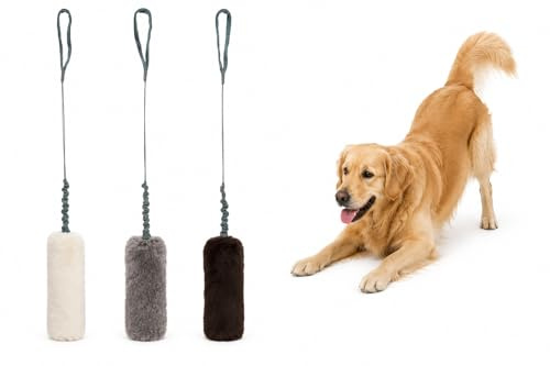 Flamingo Hundespielzeug – Furtra Chaser Bungee Kaninchenfell L – elastischer Griff – Länge 100 cm – Keine Farbauswahl möglich