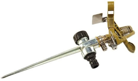 Impulse - Irrigatore a picchetto in metallo, compatibile con Hozelock, per giardino, prato e erba