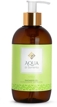 AQUA DI SORRENTO SIREA Shower Gel Energizing, Zitrone, Orangenblüten und Vanille, reinigt und spendet Feuchtigkeit, 300 ml