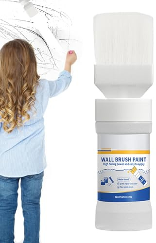 White Colour Repair Lacquer | 180 G Wall Repair Paste for Home - Wall Paint Set, Ceiling Color, White, Wall Compensation Color with Brushes for P