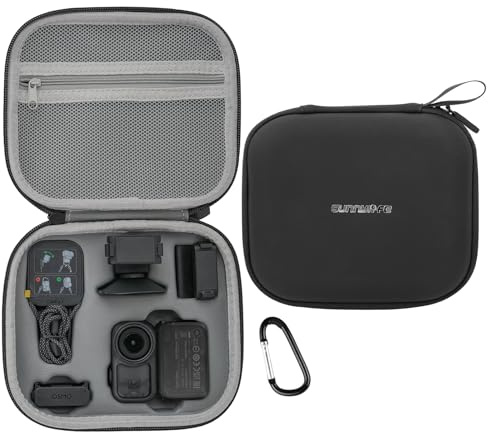 ZJRXM Tasche für DJI Osmo Nano Zubehör, PU Leder Aufbewahrungstasche, Tragetasche Reisetasche für DJI Osmo Nano Kamera, Tragbare und Kompakt (Schwarz)