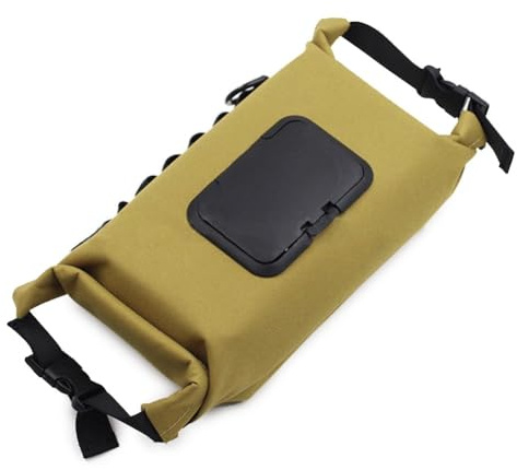 MeevrgR Distributeur de papier toilette d'extérieur pour le camping avec sangles de suspension, boîte à mouchoirs en toile imperméable pour randonnée, voyage, voiture, kaki