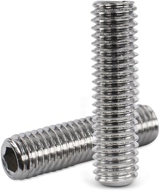 Tornillos prisioneros con cabeza cónica, acero inoxidable, M3 x 16 (10 unidades), DIN 913 V2A, hexágono interior, tornillo sin cabeza, inoxidable – Topnorm24 (M3 x 16 (10 unidades)