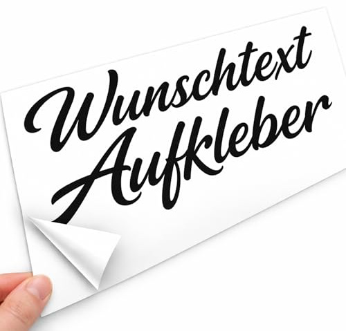 Wunschtext Aufkleber 20-150cm selbst gestalten mit Vorschau – individueller Name Sticker als Autoaufkleber – personalisierter Schriftzug für Auto, Motorrad & mehr, Buchstaben Text Sticker nach Wunsch