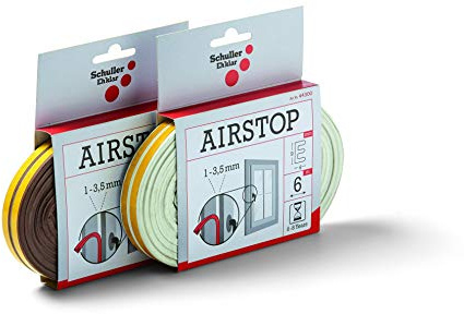 Schuller Eh'klar 44300 AIRSTOP E-Profil 6m weiß selbstklebende Dichtung 9x4mm