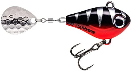 SpinMad Jigmaster Bleikopfspinner 8g - Jig Spinner, Farbe Lieblingsköder:Black Perch