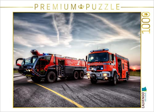 CALVENDO Puzzle FLF u TLF (Flughafen Braunschweig) 1000 Teile Puzzle quer | Lege-Größe cm Foto-Puzzle für glückliche Stunden