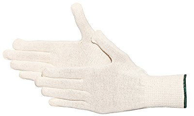 Jah 2183 Baumwoll-Strickhandschuh 12 Paar dünn natur Gr. 9