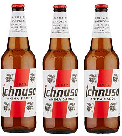 3 bottiglie birra ICHNUSA 66 cl
