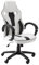 X-Rocker Maverick Gaming Racing Desk Chair, Adjustable Computer Office Chair with Mid-Back Support, PU Leather Height Adjustable Swivel Base with Natural Lumbar Support Curve - WHITE/BLACK