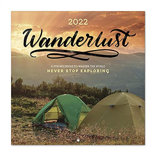 Grupo Erik Wanderlust Kalender 2022 Wandkalender 2022 Groß für 16 Monate, CP22048, Orange