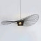 SABYDICAR Luminaire Vertigo Suspension Vintage LED - Lustre Noir avec Abat-jour en Fibre de Verre | Lampe Vertigo 160cm, E27 | Pour Salon, Restaurant, Bar
