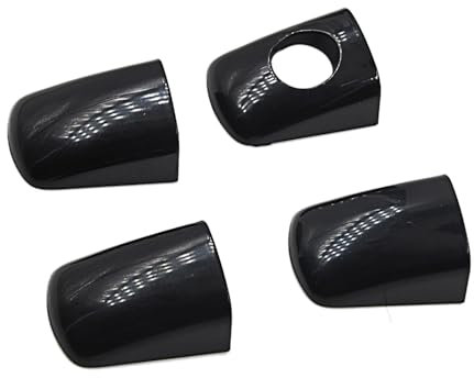 YUCKMZ 4pcs Door Handle End Caps Trim Set 9101.AX Compatible with Citroen Berlingo Peugeot Partner Exterior Door Handle Cover 9101JS 9101JR 9101GE 9101.GG