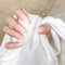 24PCS Long Almond False Nails with Glue Stickers, Full Cover Acrylic and Press on Nails no Glue,Pink White Gradient French Tip Fake Nails Stick for Women and Girls Nail Art.