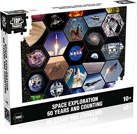 Winning Moves Nasa 1000 Piece Jigsaw Puzzle Game English Edition, Piece together Nasa's most incredible achievements, A puzzle for both adults and children aged 10 plus
