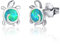 Schildkröte Ohrringe 925 Sterling Silber Opal Schildkröte Ohrstecker Kinder Hypoallergen Tier Schildkröte Schmuck Ozean Strand Geschenke Valentinstag für Damen Frauen Mädchen