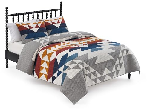 Pendleton Explorer-Bettwäsche-Set, weiche Baumwolle, 100% Baumwolle, rustikale Heimdekoration, Doppelbett, Queen-Size-Bett und King-Size-Bett, Grau