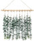 Weldomcor Künstlicher Eukalyptus, Wandbehang, Dekoration, Grün, Boho-Chic, Heimdekoration, Bauernhaus, rustikale Pflanzen mit Holzstab für Schlafzimmer, Wohnzimmer, Wohnung, Ornament, Geschenk