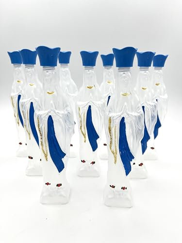Bouteille en Forme de Vierge en Plastique 17 CM décorée 93 ML Lot de 9 Bouteilles