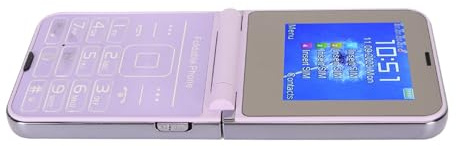 Senioren-Handy, 2,6-Zoll-Klapptelefon mit Großen Tasten und 4 SIM-Karten Im Standby-Modus für ältere Menschen (PURPLE)