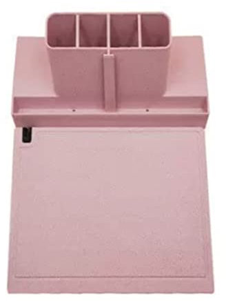 Messerblock ohne Messer Magnetischer Messerblock Anti-Rutsch-DesignNatürlicher Reishülsen-PP-Messerhalter Multifunktion Organizer für Küchenmesser (Color : Rosa, Size : 27 * 20 * 13.7cm)