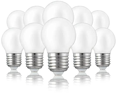 hellum LED Birne E27 - Glühbirne 2,5W als Ersatz für 25W, Mini Globe 250 Lumen, Warmweiß 2700 Kelvin, Vintage Lampe in Matt für Beleuchtung, 10 Stück 220476