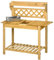 Outsunny Tavolo per piantare in legno con lavello scorrevole 2 ripiani 92 x 45 x 120 cm, albero